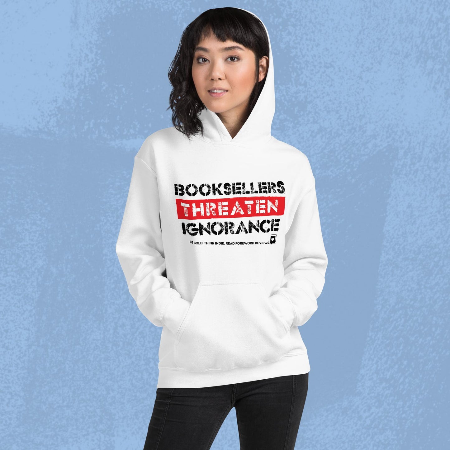 Booksellers Threaten Ignorance Hoodie - White