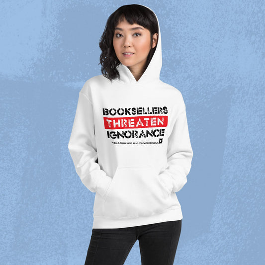 Booksellers Threaten Ignorance Hoodie - White
